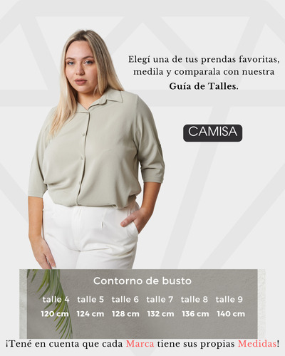 Camisa De Vestir Seda Arrugada Casual Mujer Talles Grandes