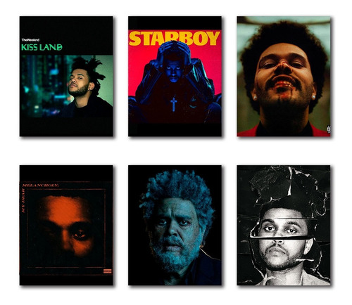 Cuadros Decorativos The Weeknd Discografía 6 Piezas