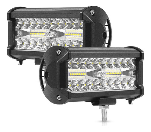 Par Faros 7''auxiliares 120w Triple-fila 6000k Auto Moto 4x4