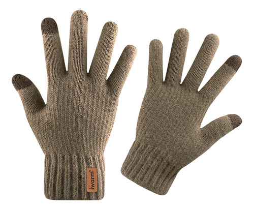 Guantes De Punto De Invierno Hd, Cálidos Y Completos Para Ho