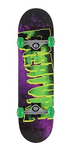 Logo Morado / Verde 7.5 X 28.25'' Ensamblado Para Patineta