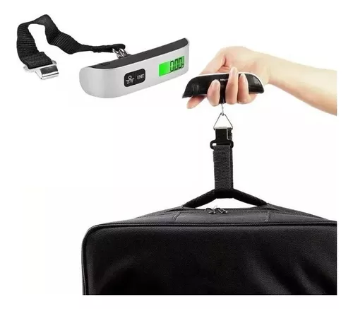 Báscula de peso de equipaje para maletas 110 libras, accesorios de viaje,  básculas colgantes digitales de viaje de alta precisión, 110.2 lbs (blanco)