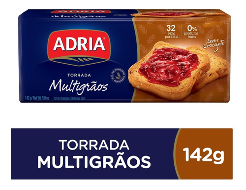 Torrada Multigrãos Adria Pacote 142g
