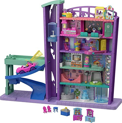 Polly Pocket Dolls And Playset, Mega Mall Con 3 Micro Dolls,