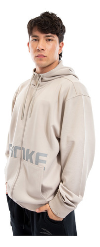 Polerón Hombre Full Zipper Cac1ke Pocket Beige