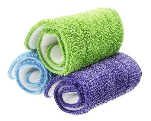 Imagen 2 de 10 de Pack De 3 Repuesto Mopa Trapero Spray Microfibra Lavable X3