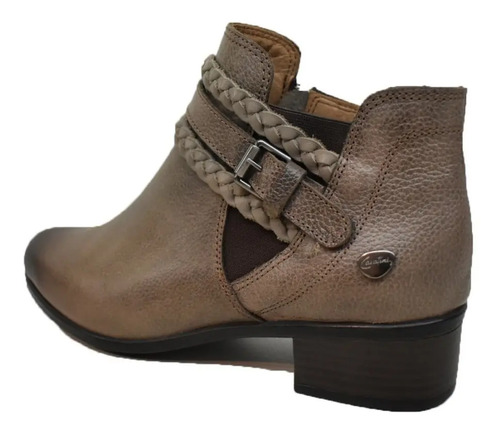 Bota Cavatini Cuero Mujer De Vestir Taco Medio Caña Baja | Envío gratis