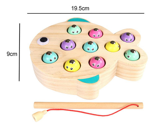 Juego De Pesca Magnético Juguete Preescolar Aprendizaje De