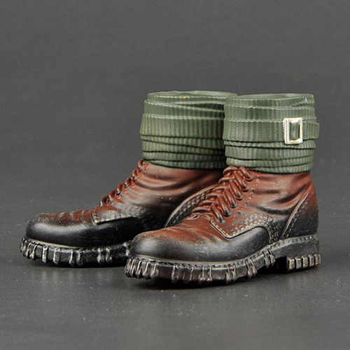 2 Pares De Botas Con Cordones De Soldado Alemán A Escala 1:6