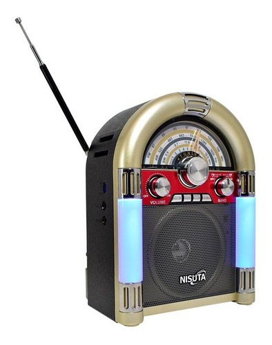 Radio Am/fm Vintage Nisuta Con Bluetooth/mp3/aux Nsrv20