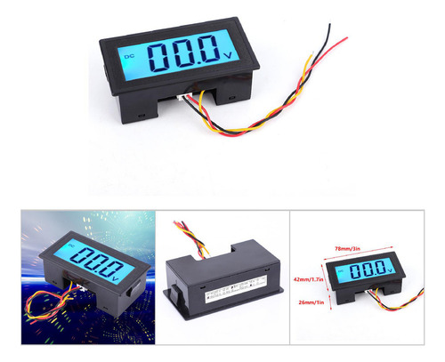 Medidor De Voltaje De Tres Cables Con Pantalla Digital Lcd Y