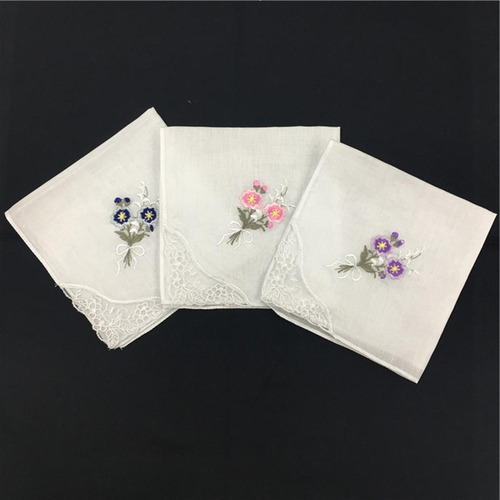 2 De Encaje De Con De Flores Para Mujer, Lavable,