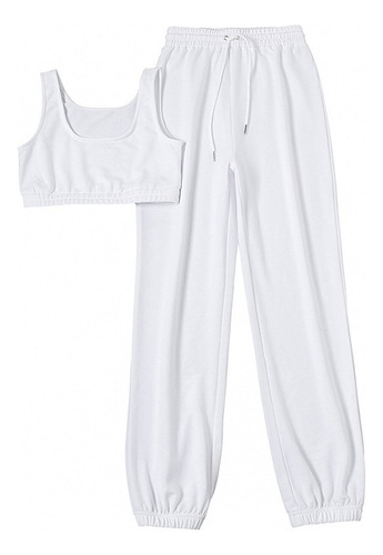 Yf Chaleco Pantalones Largos Casual Conjunto De Dos Piezas