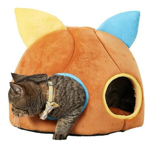 Cama De Gato Semi Cerrado Dog Nido De Gato M Negro