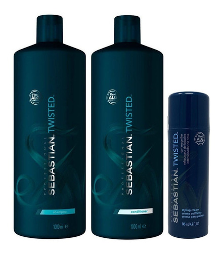 Shampoo 1000ml + Acondicionador + Crema Sebastian Twisted