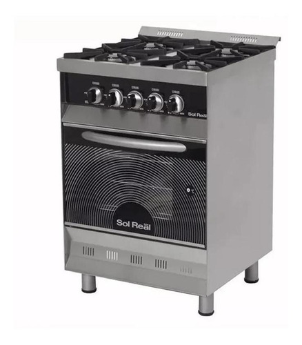 Cocina Industrial Sol Real 4 Hornallas 58cm Pizzero Cc