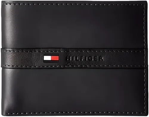 Billetera Tommy Hilfiger 31TL22X062 color black de cuero 8.9cm x