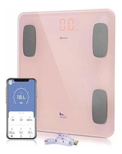 Bascula De Baño Inteligente Con Bluetooth - Himaly Color Rosa