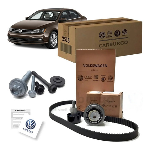 Kit Correia + Rolamentos Tensor Original Jetta 1.4 250 Tsi .