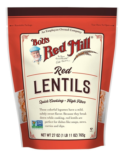 Bobs Red Mill Lentejas Rojas 765g