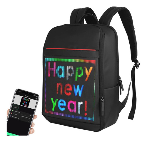 Mochila Led Bluetooth Inteligente Welaso Con Panel Led Y 25