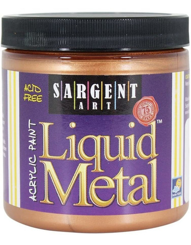 Imagen 1 de 3 de Sargent Art 22 1195 8-ounce Liquid Metal pintura Ac