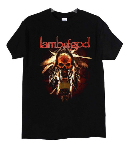 Polera Lamb Of God Indian Skull Metal Abominatron