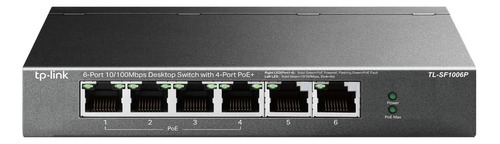 Tp-link Conmutador Poe Fast Ethernet De 6 Puertos 4 Puertos 