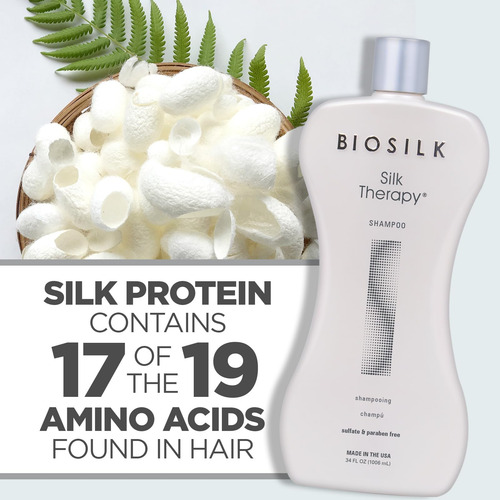ChampĂș Biosilk Silk Therapy, Limpiador Suave Para El Cabello