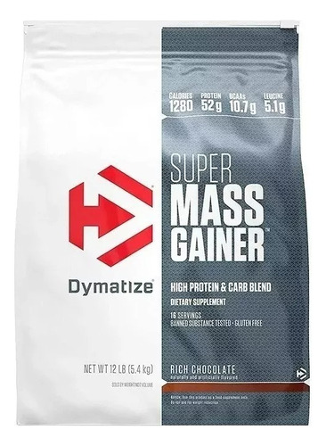 Super Mass Gainer Dymatize 12 Libras -ganador De Peso