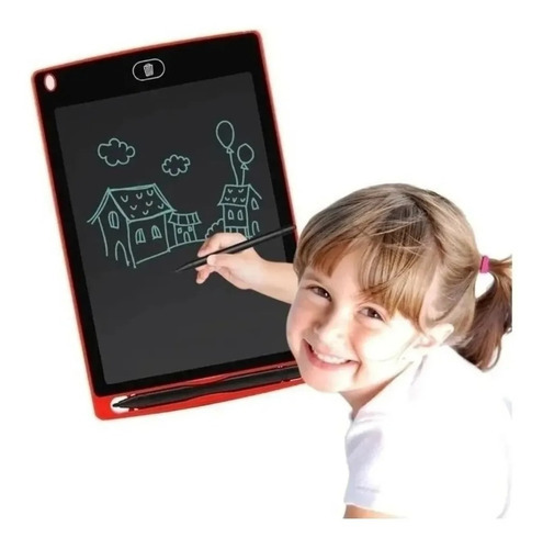 Mini Lousa Mágica Tablet Digital Infantil 10 Pol. Preto Cor Branco