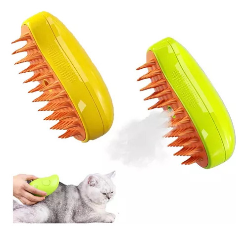 2 Cepillos Steam Cat Brush 3 En 1 Para Gatos