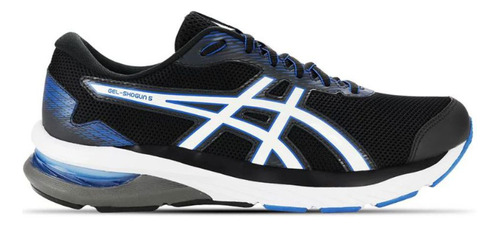 Tênis Asics Shogun 5 Unissex Preto Azul Corrida Treinos