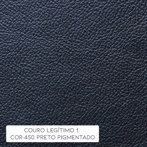 Sofá Reclinável Elétrico 303cm Guiana Couro Preto Gran Belo