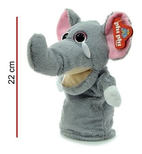 Imagen 2 de 4 de Peluche Titere De Mano Animales De Granja Mueven La Boca Edu