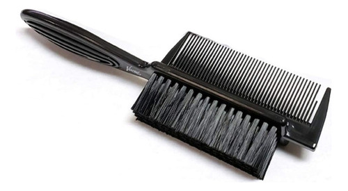 Peine Cepillo Fade Para Barba Barberia Con Peineta 2 En 1 Color Negro