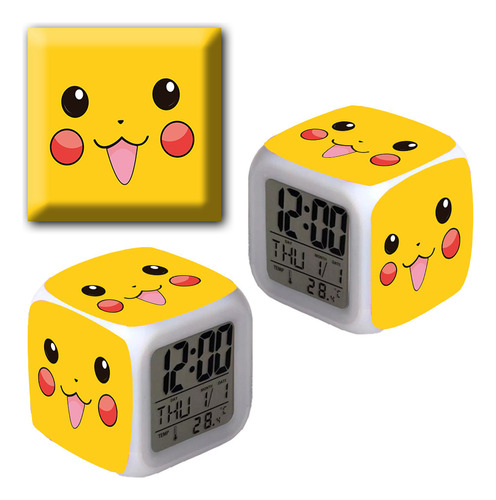 Reloj Despertador Iluminado Pokemon - Varios Diseños 