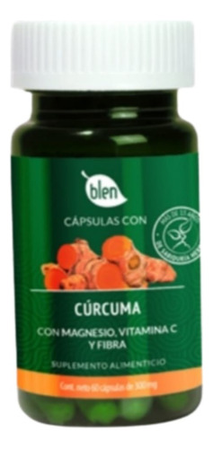Cúrcuma Con Magnesio Vitamina C Fibra Blen Cápsulas