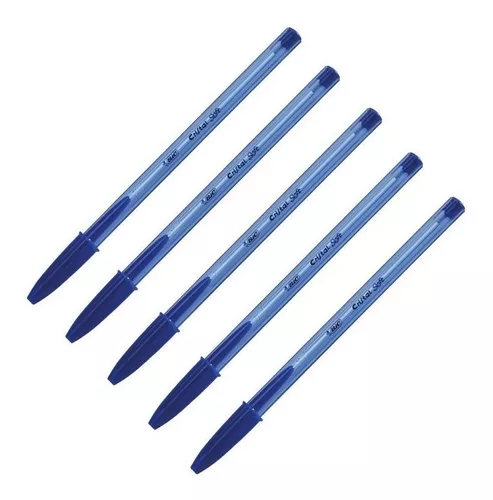 Bolígrafo Bic Cristal Azul (5 Unidades)