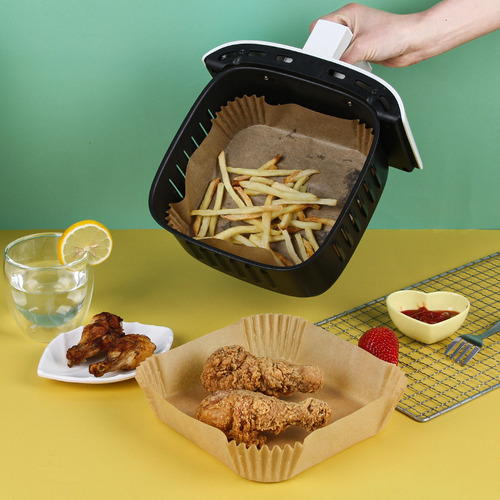 Fweaad Plato Cuadrado De Papel Para Freidora Doméstica De