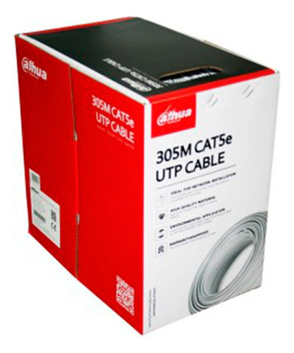 Cable Utp Cat5e Dahua 100% Cobre 305m Color Blanco Para Cctv
