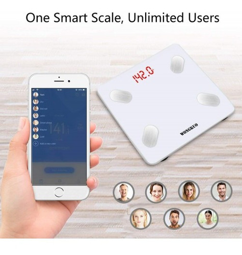Imagen 3 de 4 de Básculas De Peso Corporal Bluetooth Capacidad De 396 Lb
