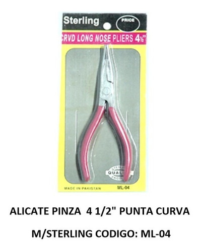 Alicate Pinza  4 1/2  Punta Curva