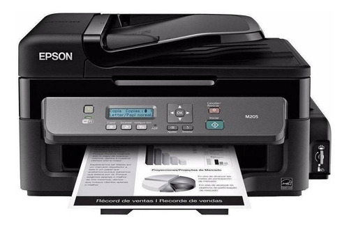 Impresora multifunción Epson WorkForce M205 con wifi negra 220V