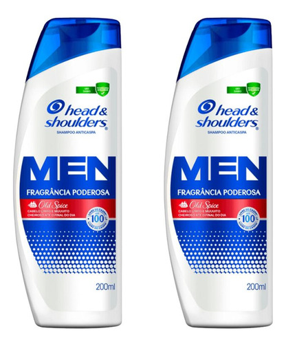 Shampoo Head & Shoulders 200ml Old Spice-kit C/2un