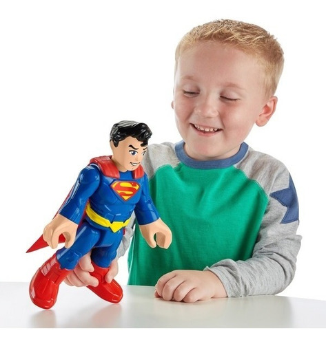 Muñeco Superman Xl de Imaginext DC Super Friends, 25 cm, color mate