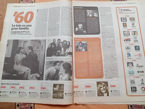 Suplemento Clarín 60 Años De Tv Año 2011 Silvina Luna Tato E (Usado)