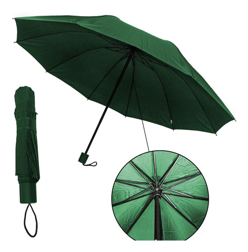 Guarda-chuva Grande Com 140cm Aberto Reforçado Contra Ventos