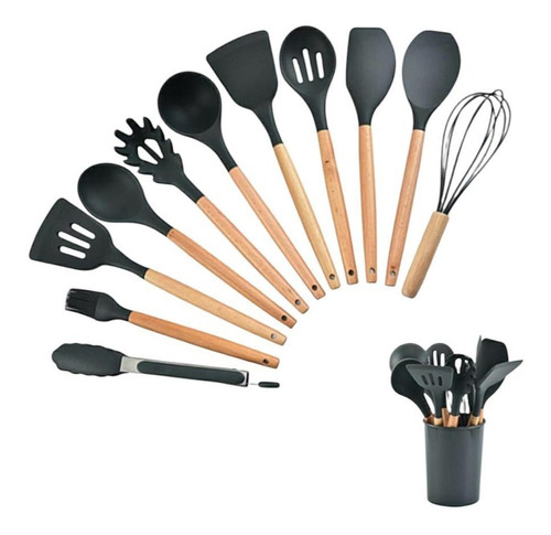 Juego Set De Cocina Cucharones X11 Piezas