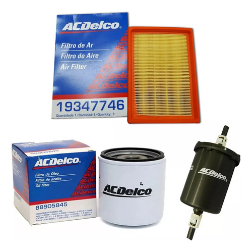 Kit 3 Filtros Acdelco Celta Y Fun Full Chevrolet